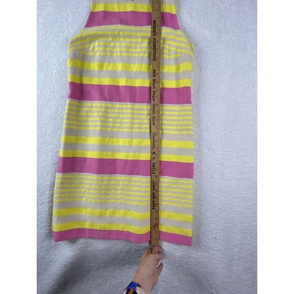 Ann Taylor LOFT Dress Women 10 Stripe Mod Retro Classic Office Preppy Coastal - Picture 6 of 13